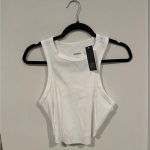 Wild Fable White Ribbed Tank Top